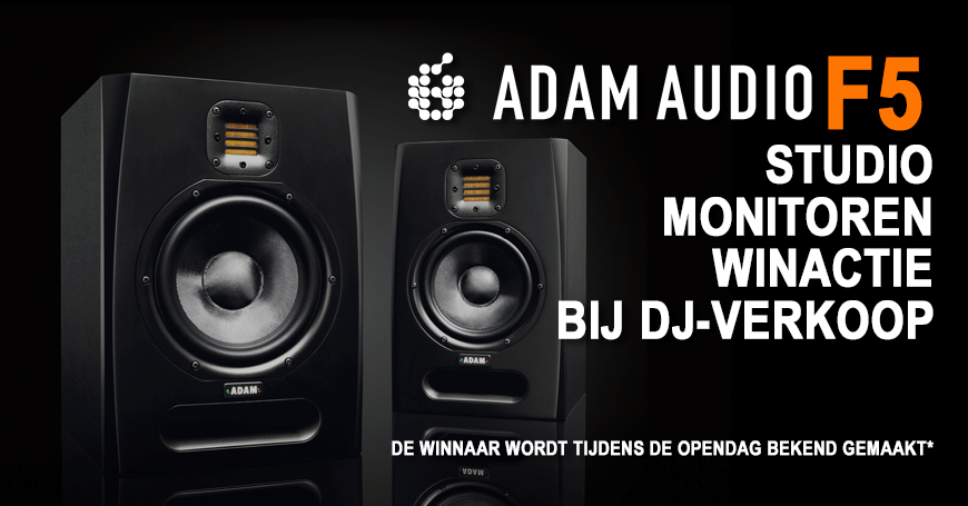 Win een Geweldige Adam Audio F5 Studio monitor set! dit is de knaller van de verloting. Doe mee en tag 2 vrienden of kennissen die dit ook leuk zouden vinden en like de pagina! 